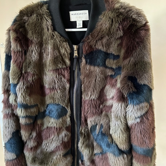 Chic faux fur jacket camo inspired - Picture 8 of 11